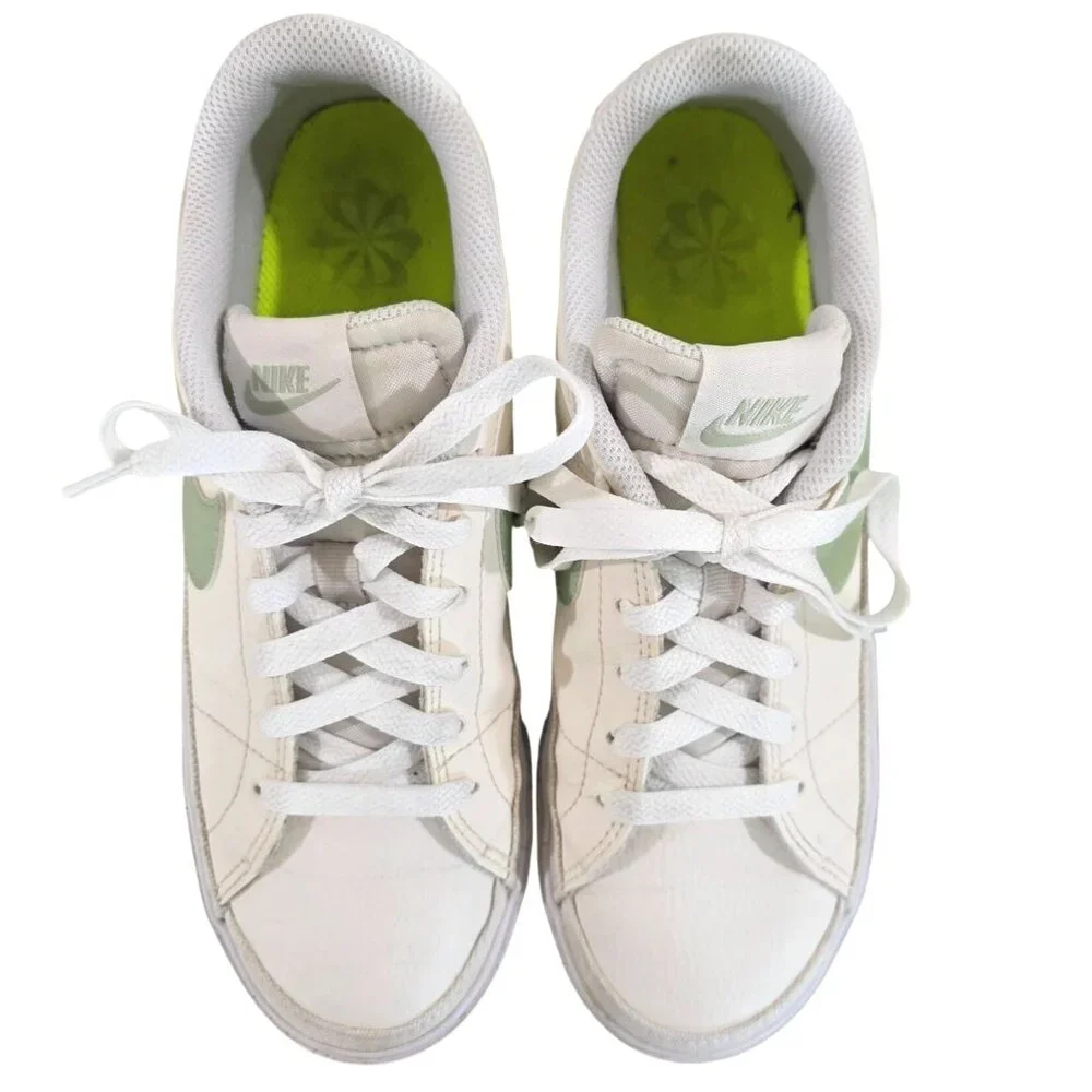 Nike Court Legacy Low Next Nature White Green Sneakers Women Size 7.5 DH3161-002 - Picture 4 of 10